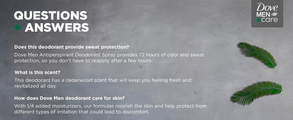 DOVE MEN + CARE Dry Spray Antiperspirant Coastal Cedar 3.8 oz 4 Count