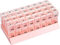 Colorwing Monthly Pill Organizer 2 Times a Day，Compact Pill Case