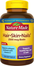 Nature Made Hair Skin and Nails with Biotin 2500 mcg, 120 Softgels