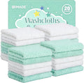 UNIMADE Baby Washcloths, Super Soft Microfiber Coral Fleece Wash Cloths
