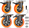 YUPEZOP 4 Inch Caster Wheels, Casters Set of 4 Heavy Duty with Brake