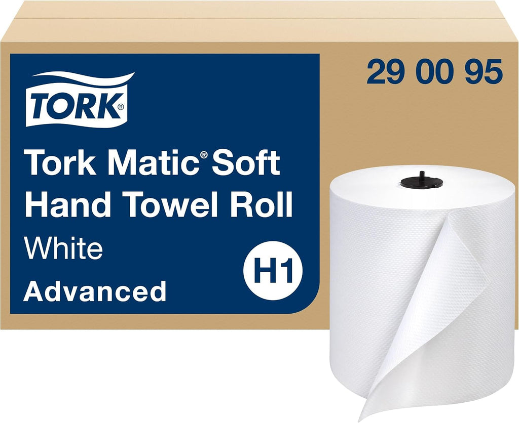 Tork Matic Paper Hand Towel Roll White H1, 6 Rolls x 700 ft, 290089