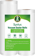 Syntus Vacuum Sealer Bags for Food, 3 Rolls 11" x 20' and 3 Rolls 8" x 20'