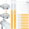 Lumkew Multiplesize Shower Head Cleaner Tool, Shower Head Cleaning Brushes Small Hole, Showerhead Cleaner Picks Unclogging Tiny Nozzle Little Gaps 3D Printer Opening, Orange