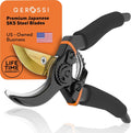 Premium Bypass Pruning Shears for Gardening, Heavy Duty Ultra Sharp Blade