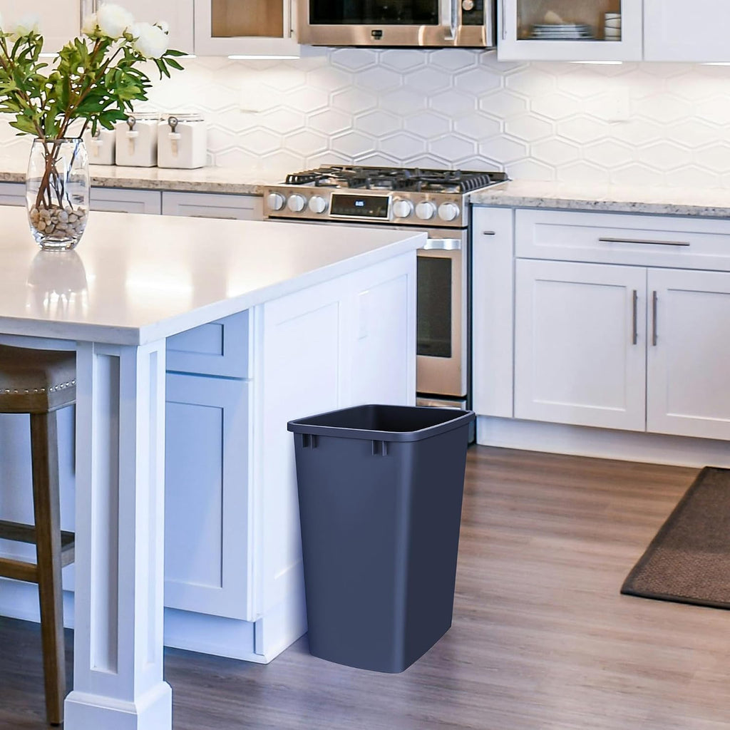 Rev-A-Shelf Double Pullout Garbage Trash Cans for Kitchen Cabinets, 35 Qt