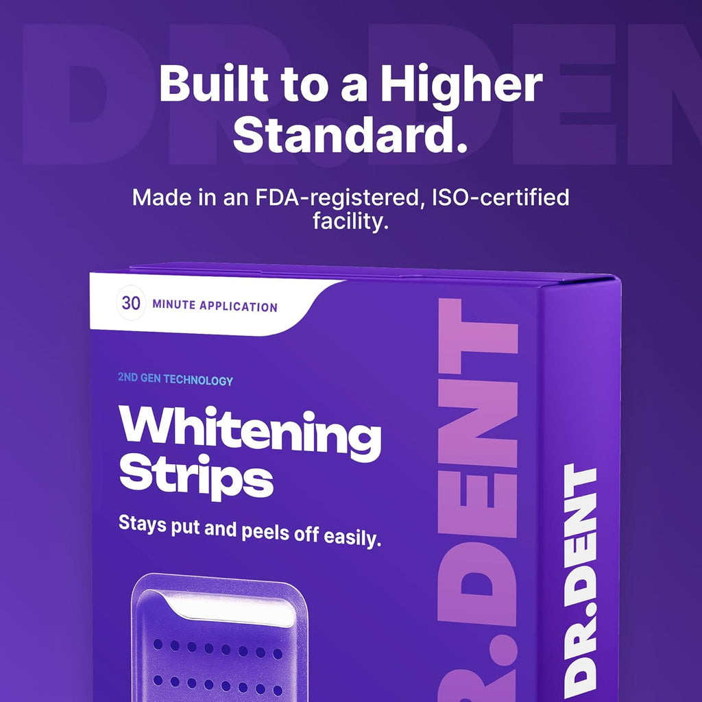 DRDENT Purple Teeth Whitening Strips - Safe for Enamel - Non Sensitive Teeth Whitening - Whitening Without Any Harm