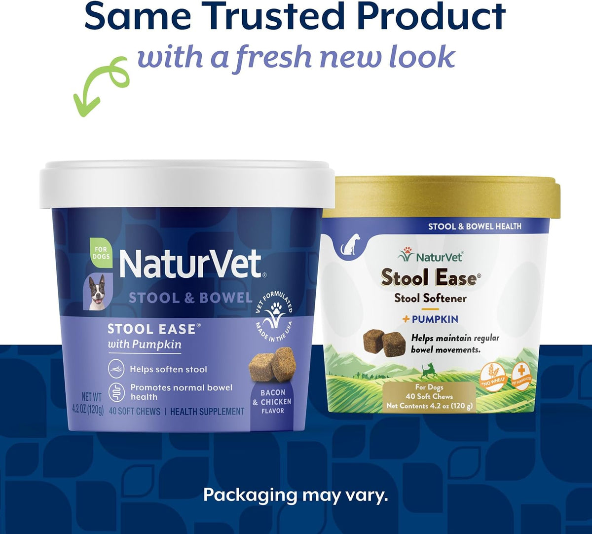 NaturVet Stool Ease Supplement for Dogs – 40 Soft Chews | Maintain Regular Bowel Movements, Enhanced with Sugar Beet Pulp, Flaxseed & Psyllium Husk, 40 Day Supply