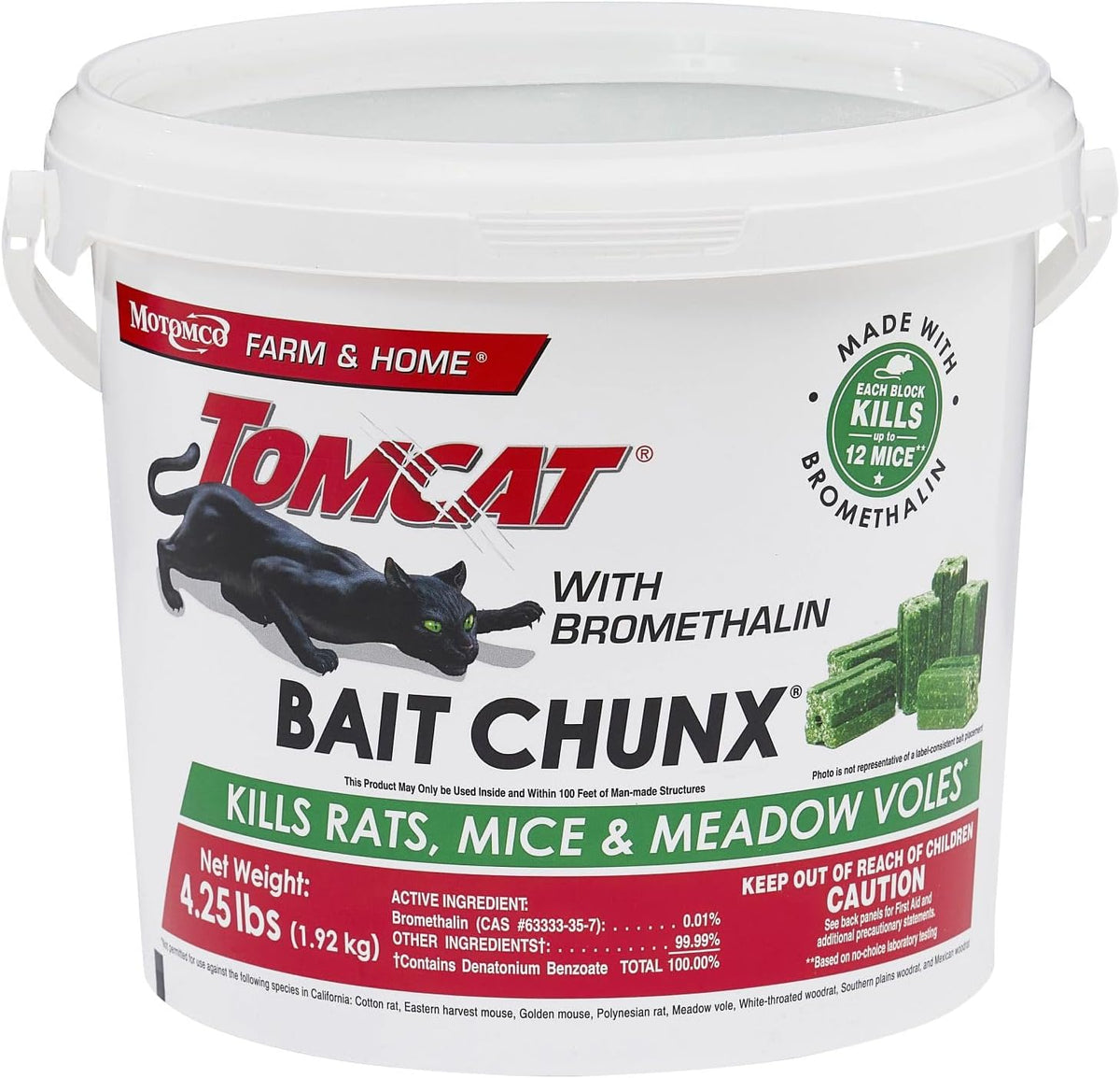 Tomcat with Bromethalin Bait Chunx Pail, 4.25 lbs.
