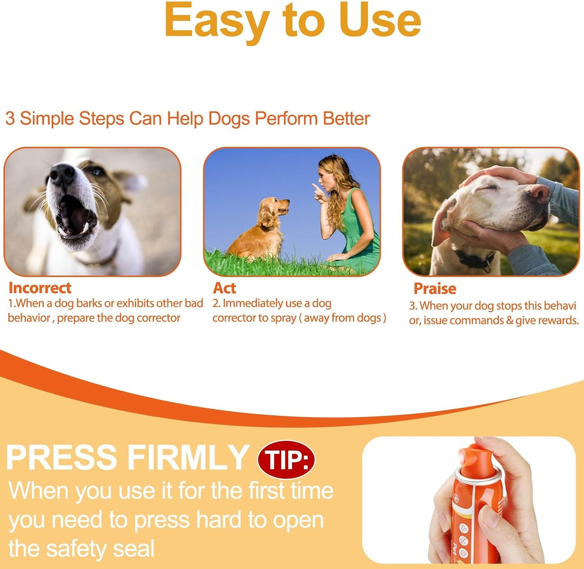 Dog Corrector Spray 80ml 2 Pack for Stops Unwanted Dog Behaviour | Spray Dog Trainer for Stops Barking, Place Avoidance, Attacks,Safe, Easy to Use, Safe, Humane & Effective
