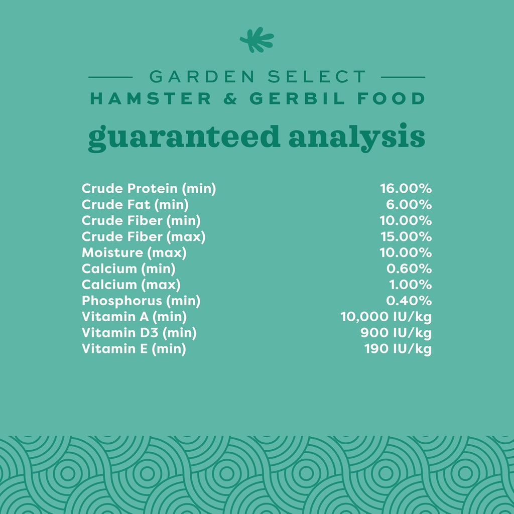 Oxbow Garden Select Hamster Food & Gerbil Food, Non-GMO Pellets, 1.5 lb