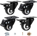 4" Caster Wheels - Heavy Duty Casters Set of 4 Dual Locking Swivel
