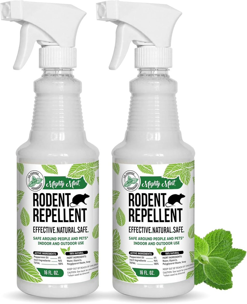 Mighty Mint Peppermint Oil Rodent Repellent Spray, 1 Gallon (128 oz)
