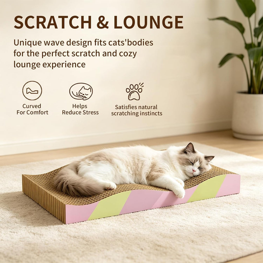 Cat Scratching Board 2-Pack, Reversible Cat Scratcher Pad, Large