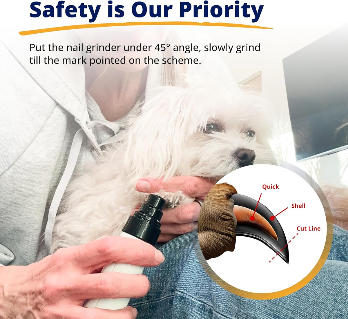 Silent Groom Pro Pet Nail Grinder | Whisper Quiet Dog Nail Grinder
