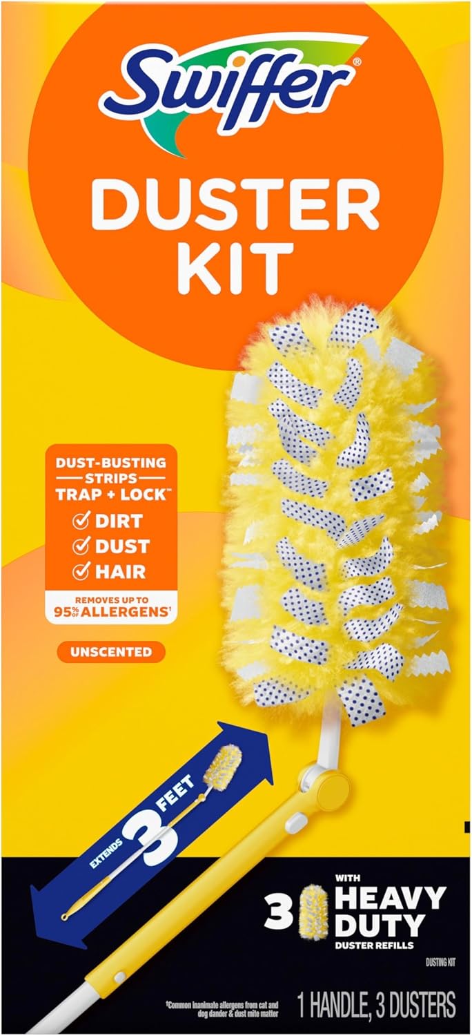 Swiffer Duster Kit with 3 ft Extendable Handle