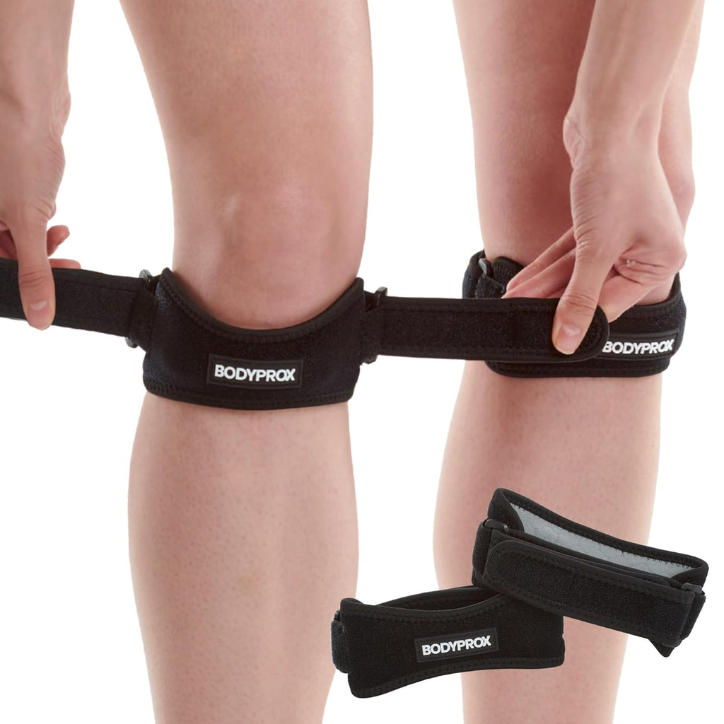 Bodyprox Patella Tendon Knee Strap 2 Pack, Knee Pain Relief Support Brace
