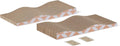 Amazon Basics Cat Scratching Post, Reversible Double-Sided Corrugated Cardboard with Catnip, Curved Wave Design, 16.5 x 8.1 x 1.6 in, 2-Pack