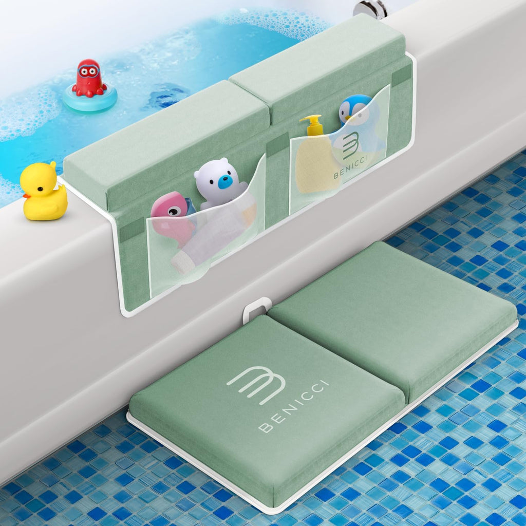 Benicci Bath Kneeler and Elbow Rest Pad Set, Kneeling Mat for Baby Bathing