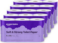 Amazon Basics Soft and Strong 2-Ply Toilet Paper, 6 Ultra Rolls = 24 Regular Rolls, Unscented, 340 Sheet (1 Pack of 6), Packaging May Vary
