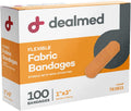 Dealmed Sterile Flexible Fabric Adhesive Bandages - 1x3 in - 100 Count