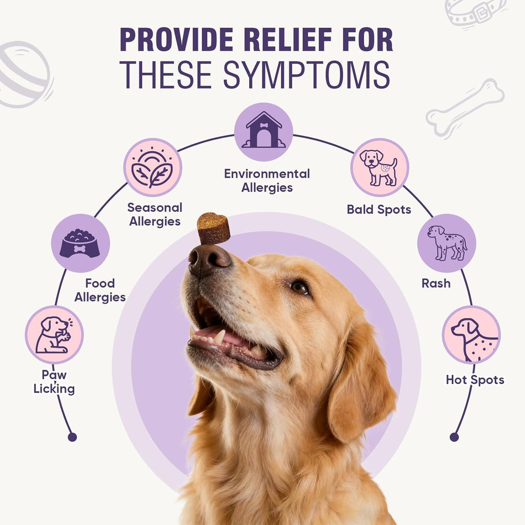 Dog Allergy Chews 200ct - Aller Immune Relief for Itchy Skin,Chicken Flavor