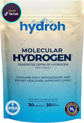 Hydrogen Water Tablets, Molecular Hydrogen Tablets for Drinking Water, Antioxidant-Rich, Supports Brain Energy & Health - Quick-Dissolving - Raspberry H2 Tabs - (30-Day Supply) (Raspberry)