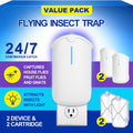 2 Flying Insect Traps & 2 Cartridges - Compatible with Refills