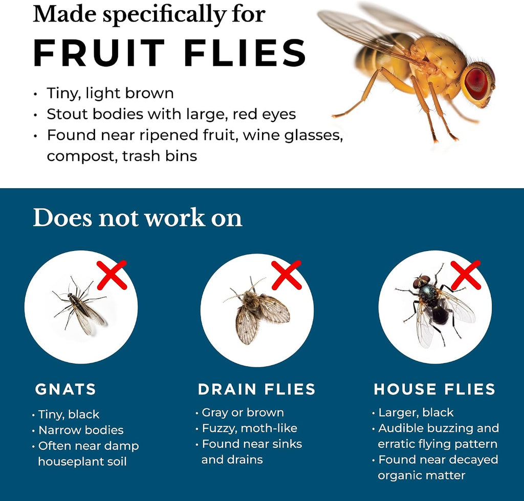 Wondercide - Fruit Fly Traps for Indoors - 5.4 oz, 2 Pack