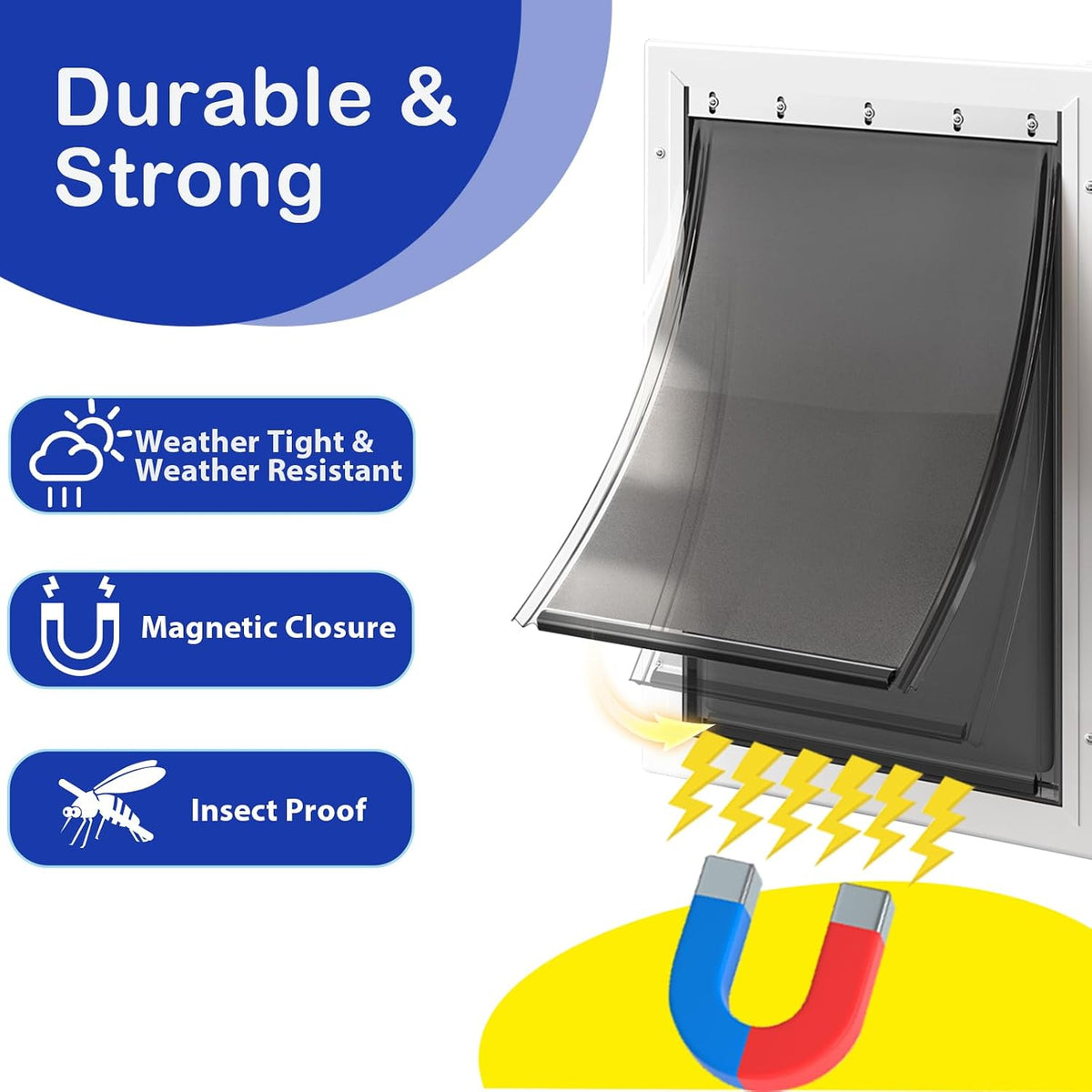 2PC Replacement Flap PAC11-11039 with Screws & Washers for PetSafe Dog Door