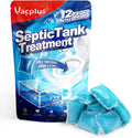 Vacplus Septic Tank Treatment, 12 Pack, 1-Year Supply, 2X Efficiency