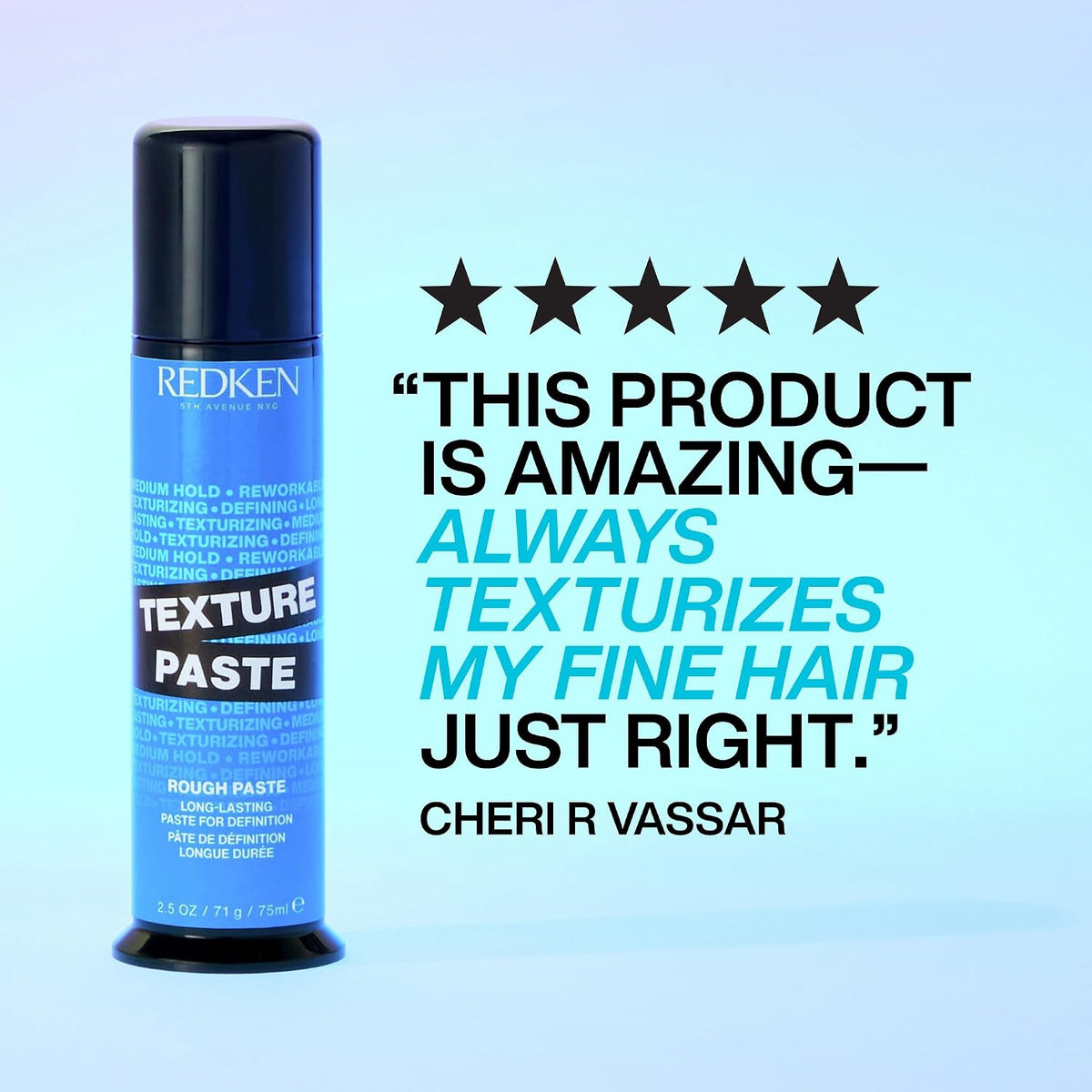 Redken Long-Lasting Styling Paste – Flexible Control, Medium Hold, 3.4 Oz