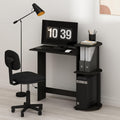Furinno Go Green 32-Inch Computer Desk with 2-Tier Shelf, Classic Black