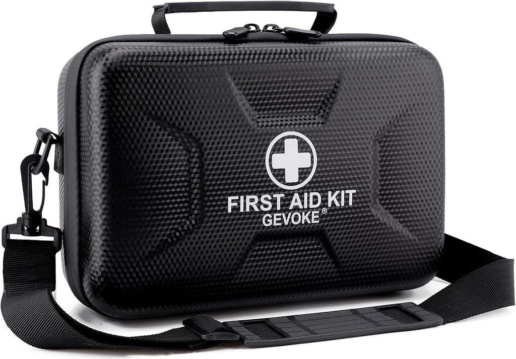 Gevoke 410 Piece Waterproof Hard Shell First Aid Kit, Red