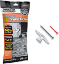 TOGGLER Toggle TB Drywall Anchor with Screws, 20 Pack, 3/8" to 1/2"