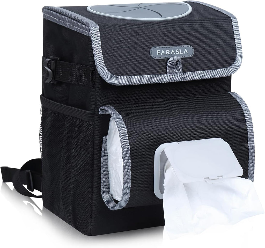 Farasla All-in-One Car Trash Can, Garbage Bag for Car