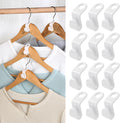 50 PCS Space Saving Hanger - Clothes Connector Hooks, Stacking Space Saver, Plastic Closet Organizers and Storage Extender for Heavy Duty Cascading Connection (White)