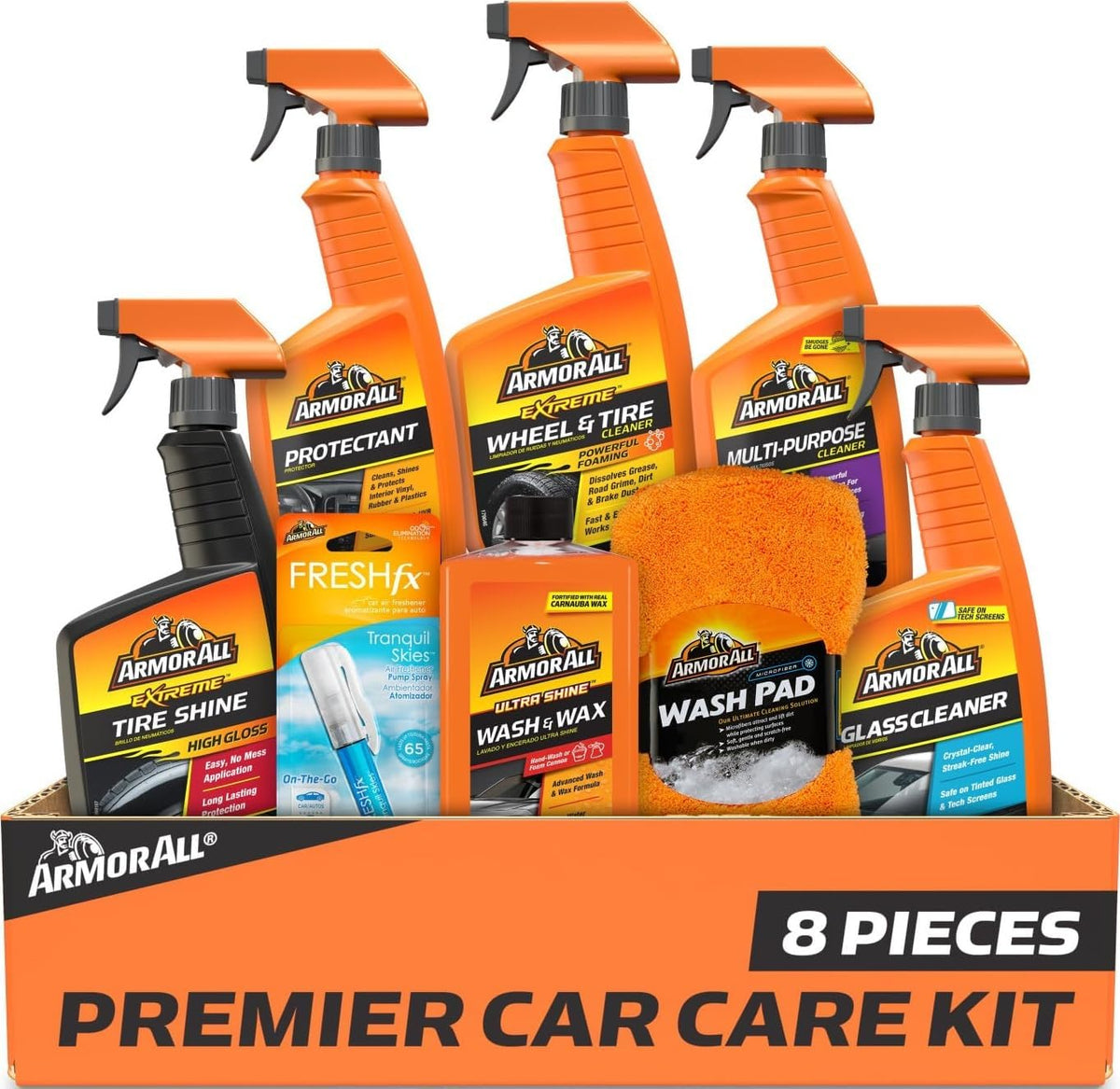 Armor All Cleaning Kit, Car Wash Soap, Wash Mitt & Microfiber Towel
