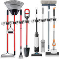 IMILLET 2 Pack Broom Holder Wall Mount Stainless Steel Mop Organizer