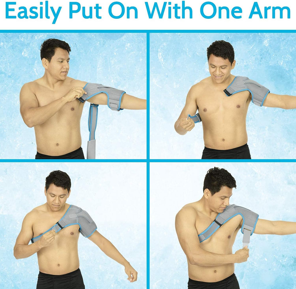 Arctic Flex Shoulder Ice Pack Brace - Rotator Cuff Cold Gel Wrap Therapy