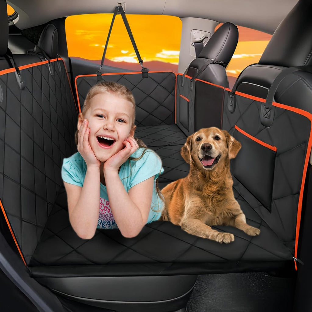 Hard Bottom Dog Car Seat Cover for Back Seat, Back Seat Extender