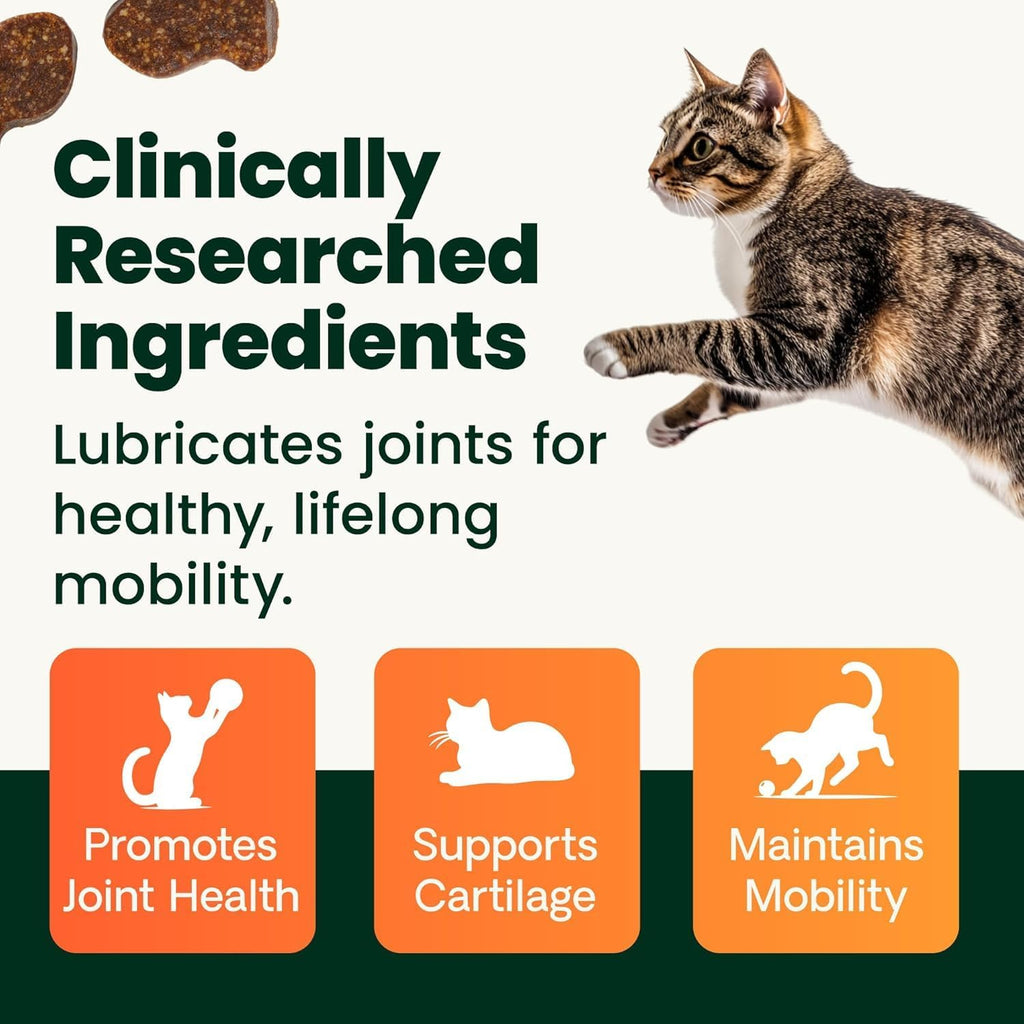 VetriScience Extra Strength Healthy Hip & Joint for Cats, Chicken, 60 Count