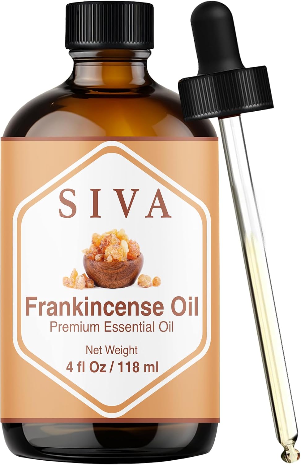 Siva Lavender Essential Oil, Glass Bottle with Dropper, 4 Fl Oz (118 ml)