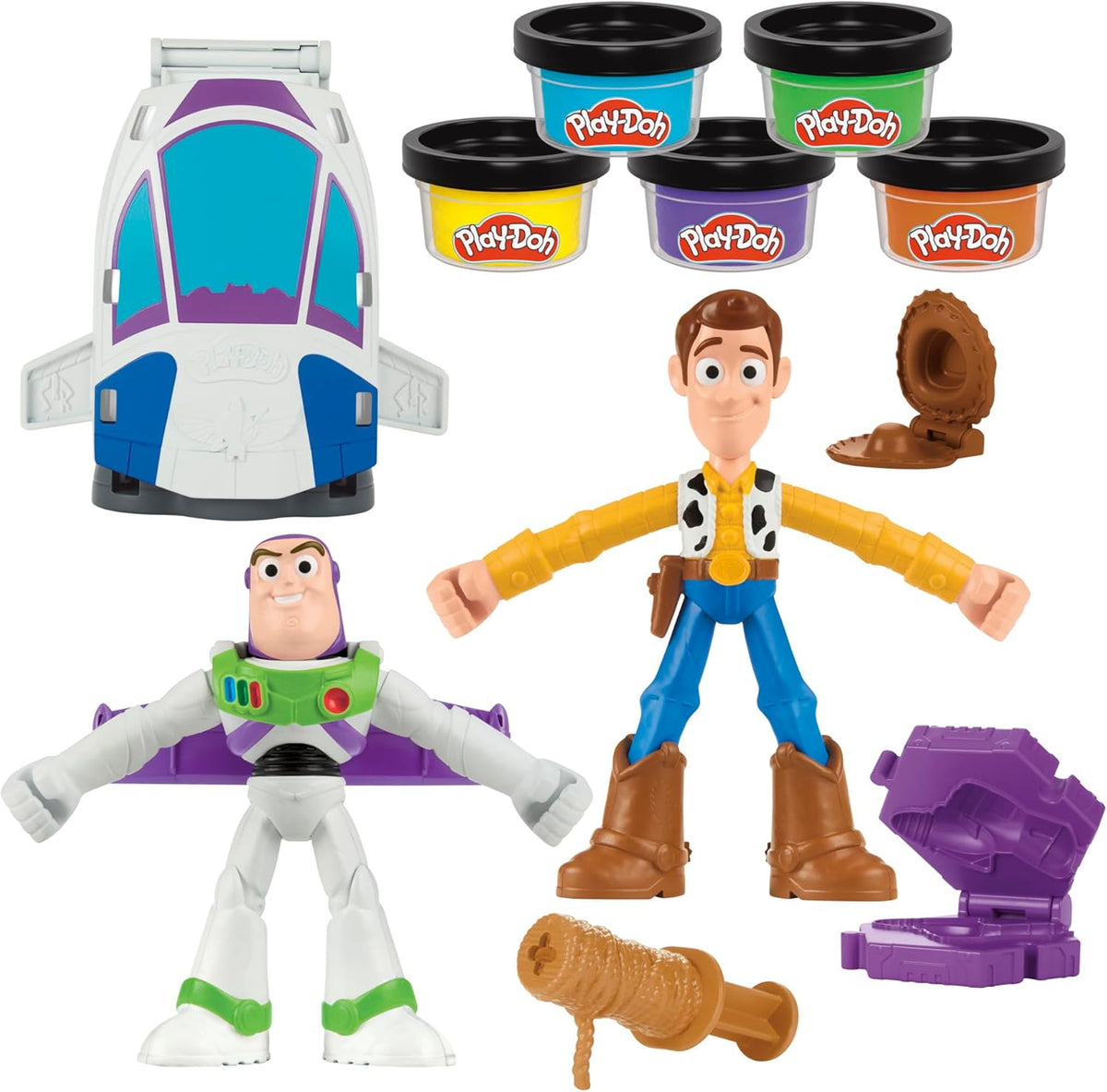 Play-Doh Toy Story 5 Space Creations Playset, Arts & Crafts, Disney Toys for Kids 4+