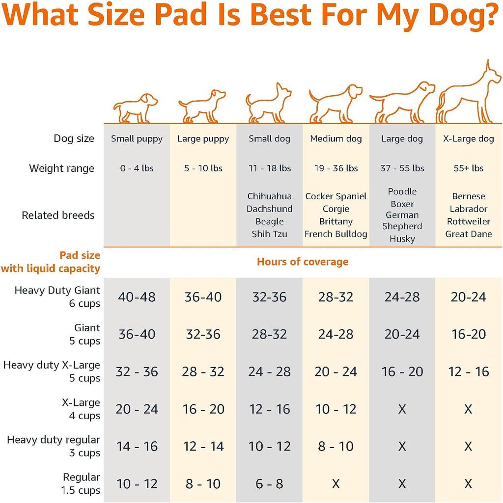 Amazon Basics Scented Dog and Puppy Potty Training Pee Pads, 5-Layer Leak-Proof Super Absorbent with Quick-Dry Surface, Regular Size 22 x 22 Inch, Blue & White, 100 Count