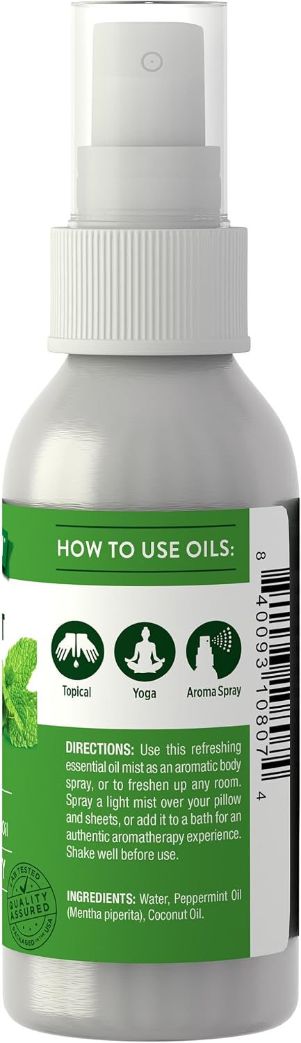 Nature's Truth Peppermint Essential Oil Spray | 2.4 Fluid Ounces