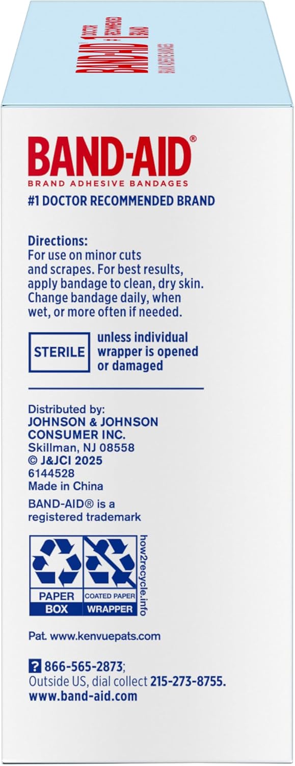 BAND-AID Brand Flexible Fabric Adhesive Bandages, Tie-Dye Designs, 100 Ct