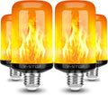 Y- STOP Upgraded Flame Light Bulbs, 4 Modes Flickering Light Bulb Outdoor with Upside Down Effect, E26 Base Flame Bulb for Christmas Decorations Outdoor, Halloween Lights, Party Decor (2 Pack)