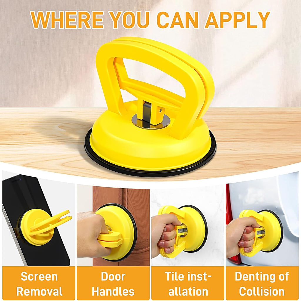 9 Pack Powerful Car Dent Puller Kit, Multi-Function Suction Cup Dent Remover Tool for Auto Body, Screen, Tiles Lifting & Objects Moving