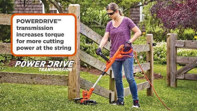 BLACK+DECKER Weed Wacker with Auto Feed, 14-Inch 2 in 1 String Trimmer Lawn Edger, Powerful 6.5-Amp Lightweight Electric Weed Eater (BESTA510)